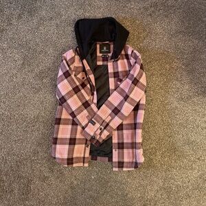Volcom flannel quilted jacket